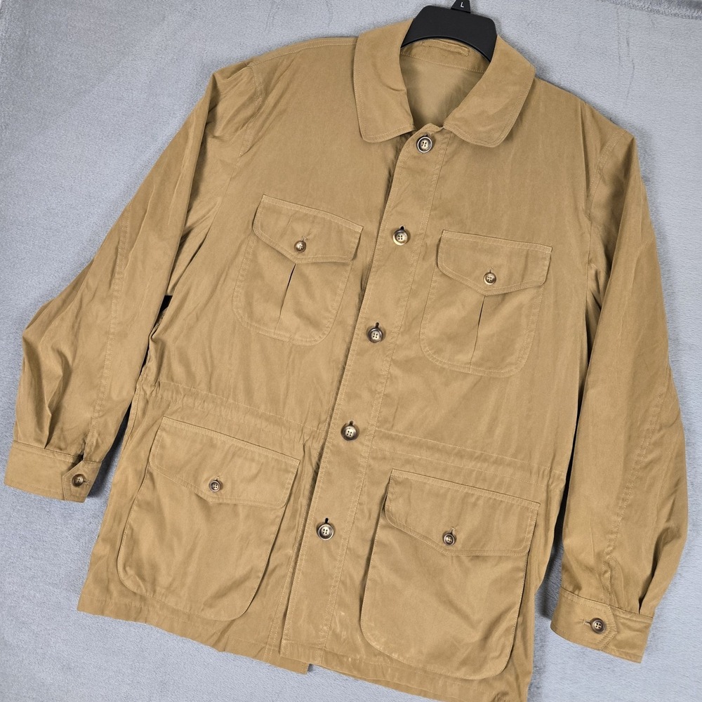 DOONEY & BOURKE Jacket Mens 50 Medium Brown Chore Button Up Belseta PS Fabric